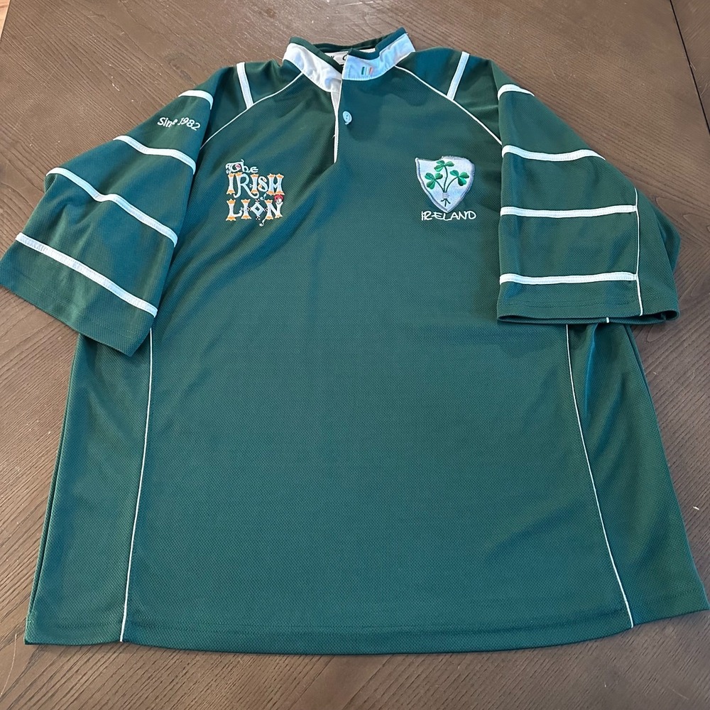 Live for Rugby The Irish Lion Ireland Rugby Green Shirt Jersey XXL